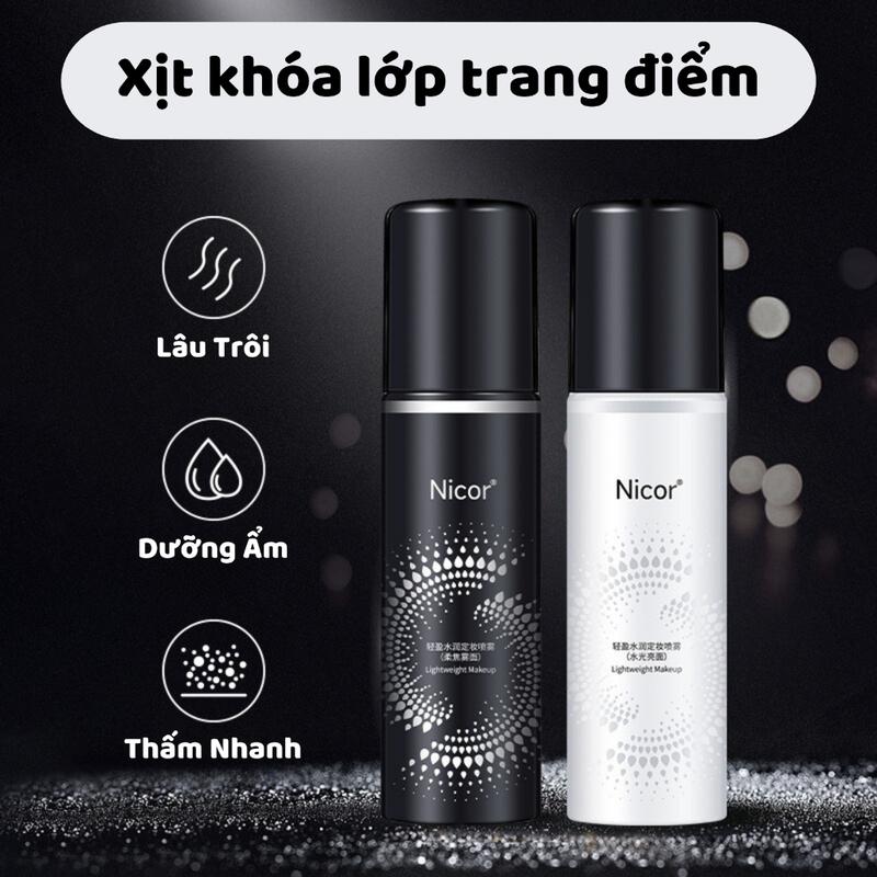 Xịt Khoá Nền Cố Định Lớp Trang Điểm Dưỡng Ẩm Tiện Lợi Xịt Khóa Makup Kiềm Dầu Lâu Trôi Căng Bóng Cosmetic Nữ Women Mỹ Phẩm 0