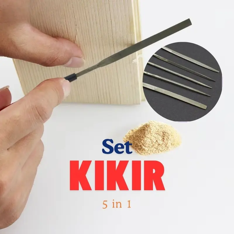 Set Kikir Mini HUGONG Precision Needle Files Kikir Intan Emas Diamond Metal Steel 7