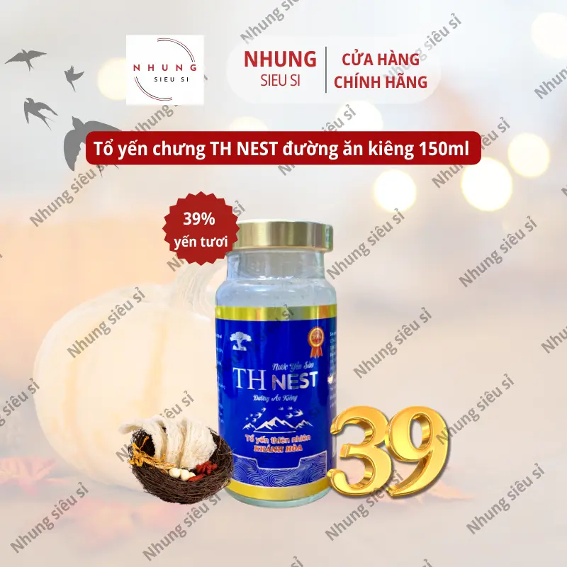 Combo 10 hủ yến sào TH NEST đường ăn kiêng 150ml 39% giành cho người tiểu đường 0