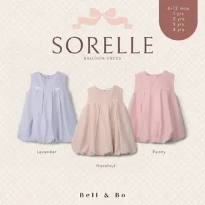 BELL & BO - Sorelle Dress Anak Bentuk Balon Bahan Katun Premium Size 6-12 Bulan & 1-4 Tahun