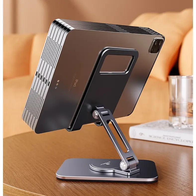 Giá đỡ kê điện thoại, ipad, tablet, máy tính bảng L05, L05 mini chân đế xoay tròn 360 độ từ hợp kim nhôm cao cấp