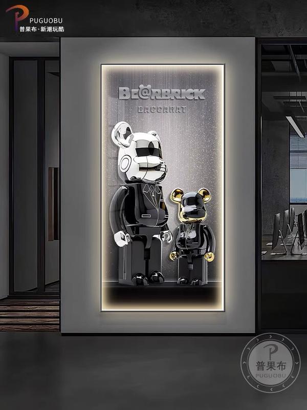 Tranh Treo Tường Gấu Bearbrick KAWS và Phi Hành Gia Tráng Gương Decor Phòng Ngủ Phòng Khách Shop Chụp ảnh Quần áo Bàn Học Gaming Decor Tường