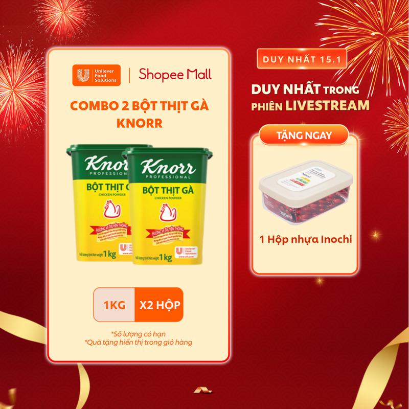 [Livestream] Combo 2 Bột Thịt Gà Knorr Professional 1kg - Chuyên Dùng Cho Nấu Ăn