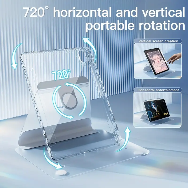LEVINO Crystal Clear Degree 360 Rotate Crystal Case For Matepad Huawei 10.4 SE 11 INCH 2024 AIR11.5/11.5 23 PRO 11 PRO 10.8 HW 11.5"S 2024 Transparan Acrylic 2