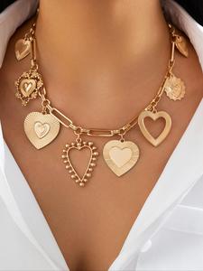 Collar con colgante de diseño de corazón estilo fiesta, joyería de moda para fiesta, decoración de ropa diaria, joyería de moda para todo fósforo y exquisita para regalo de cumpleaños