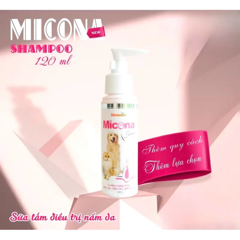 Sữa Tắm Nang Lông Viêm Da Nấm Da Cho Chó Mèo Micona Vemedim Azipetshop 7