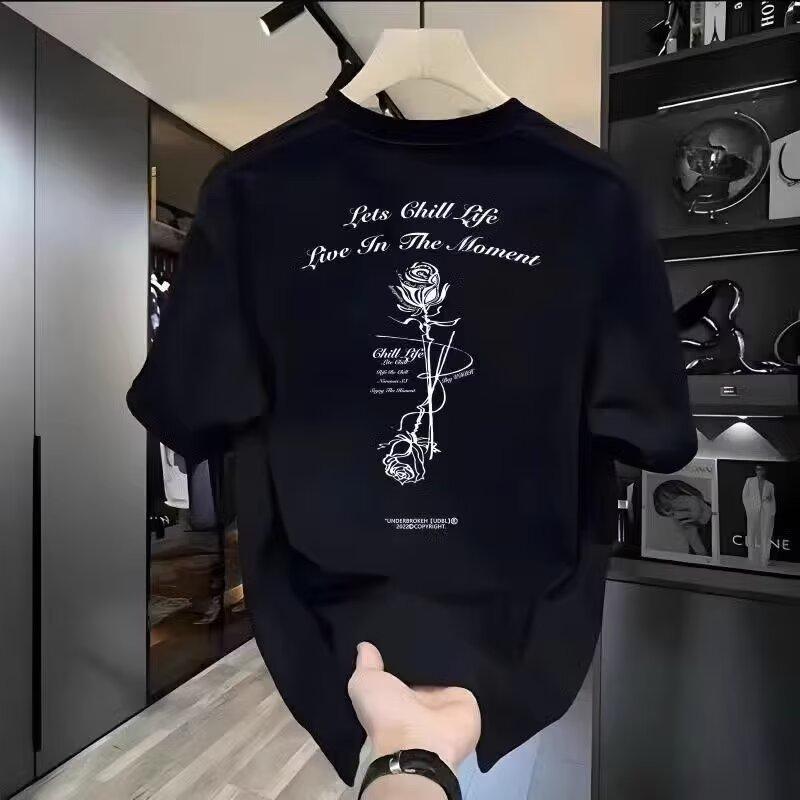 Áo Thun Cotton Nguyên Chất Màu Trắng, Dành Cho Nam Giới, Hàng Mới Về Mùa Hè, Thiết Kế Cao Cấp, ngắn Tay, Áo Thun 2