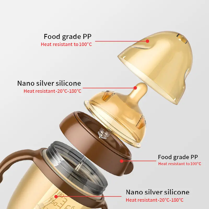 Dovana Dot Botol Minum Susu Bayi Silikon Nano Dengan Pegangan & Sedotan Dot Feeding Bottle with Handle Accessories 8