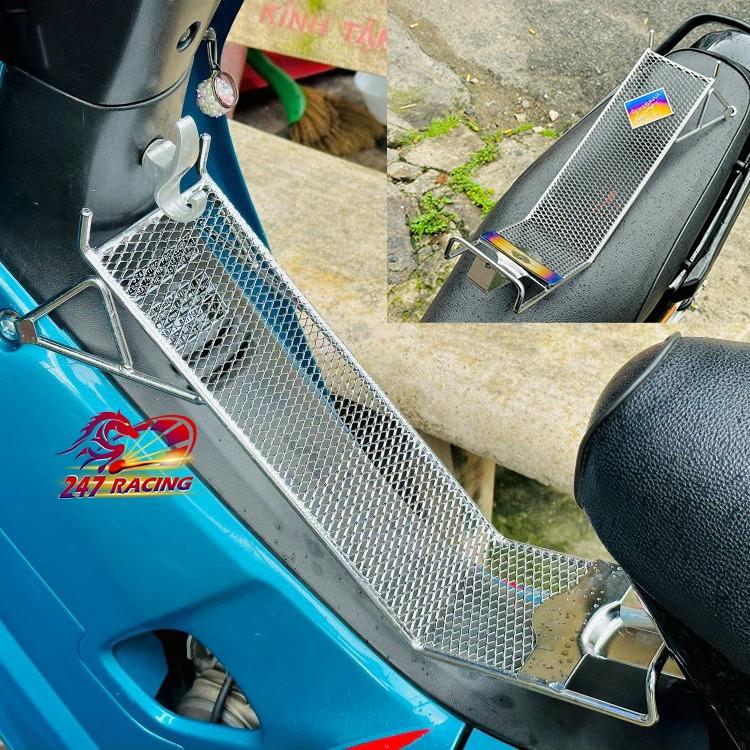 Baga Lưới INOX XIKEN gắn xe máy WAVE Nhỏ kèm tem Titan và Phụ Kiện