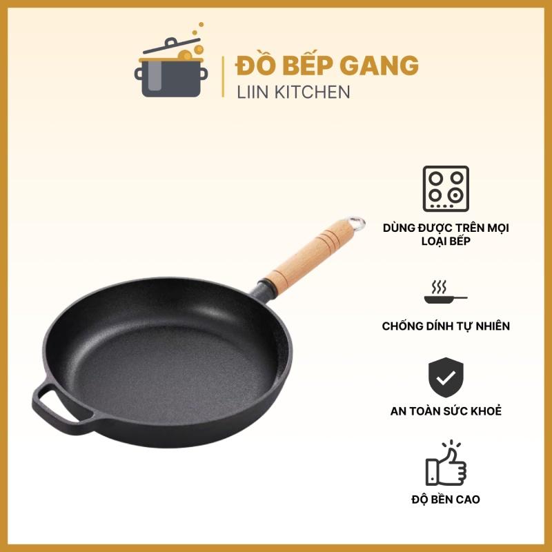 Chảo gang bếp từ chảo gang chống dính tự nhiên LIINKITCHEN