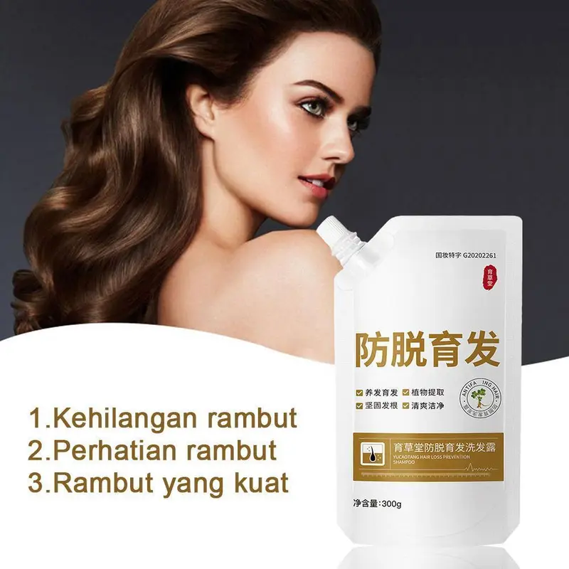 300g Ekstrak Tumbuhan Alami Anti Rambut Rontok Sampo Kontrol Minyak Perbaikan Akar Rambut Rusak Perawatan Rambut Perawatan Rambut Pria Shampo Shampoo Conditioner Haircare Ketombe 3