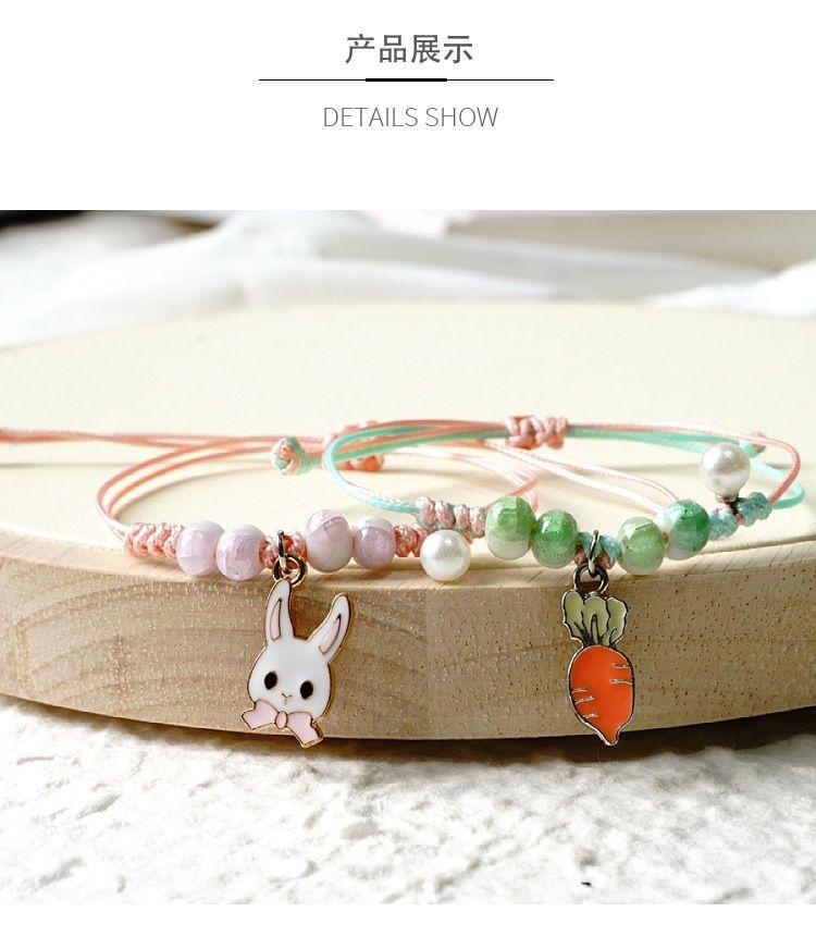 Product Introduction of Cute Student Star Moon Girlfriends' Bracelet Two Three Four Korean Style Mori Style Bracelet Ins Non-Fading Gifts 5