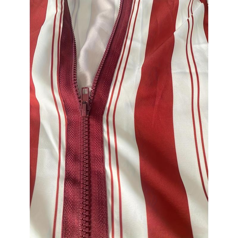 Men's Striped Hooded Long Robe - Casual Polyester Thobe with Zipper Detail, Machine Washable - Perfect for Spring/Fall 7