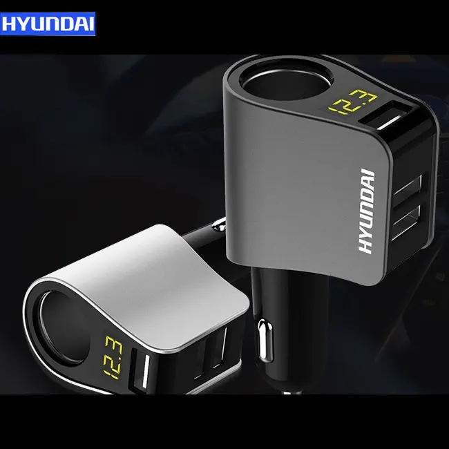 Tẩu sạc Hyundai HY-10 thêm 1 nguồn tẩu, 3 cổng sạc 3.1A