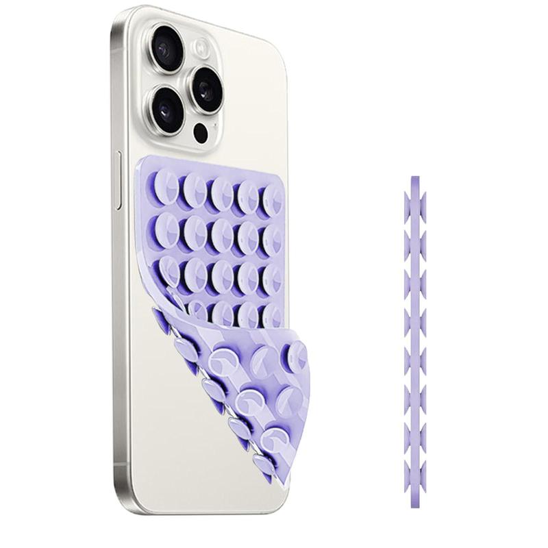 Double Sided Suction Cup Phone Mount, Silicone Suction Phone Case Adhesive Mount for iPhone Android, Phone Suction Grip for Selfies and Hands-Free Video 5