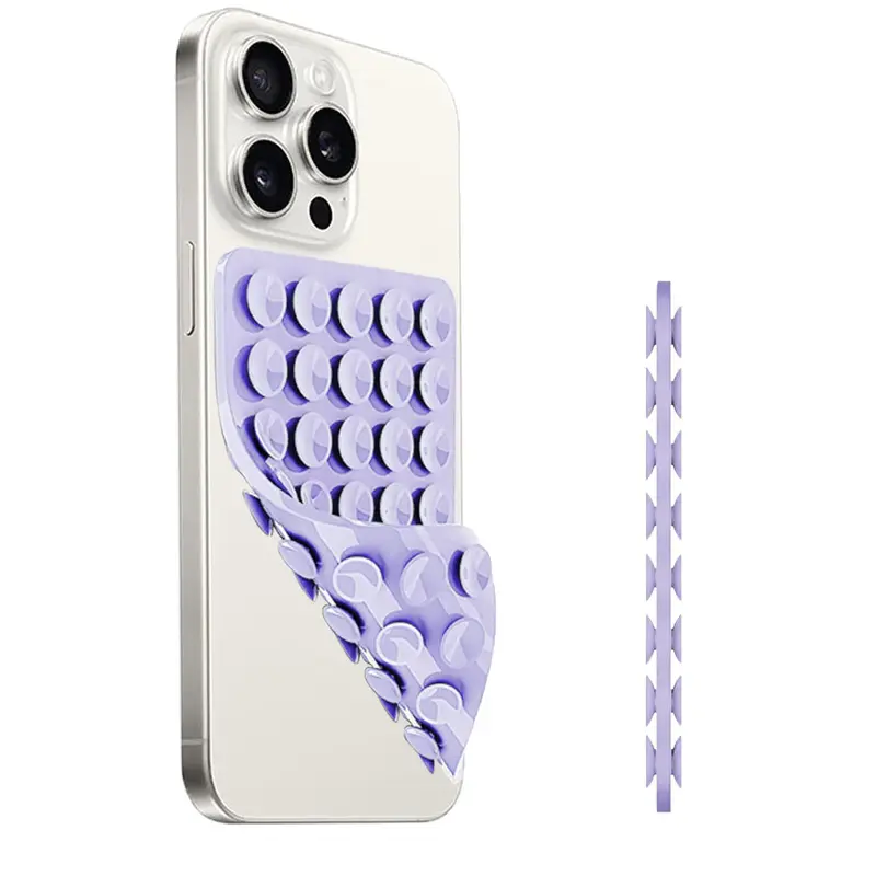 Double Sided Suction Cup Phone Mount, Silicone Suction Phone Case Adhesive Mount for iPhone Android, Phone Suction Grip for Selfies and Hands-Free Video 5