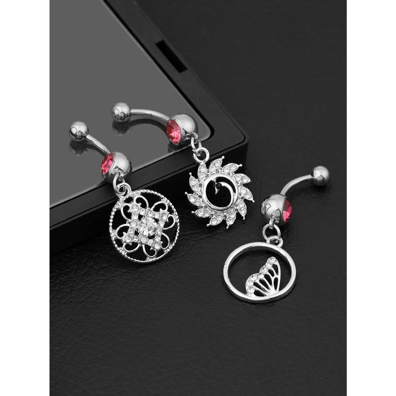 Product Introduction of Belly Button Studs Stainless Steel Zirconia Piercing Jewelry 3