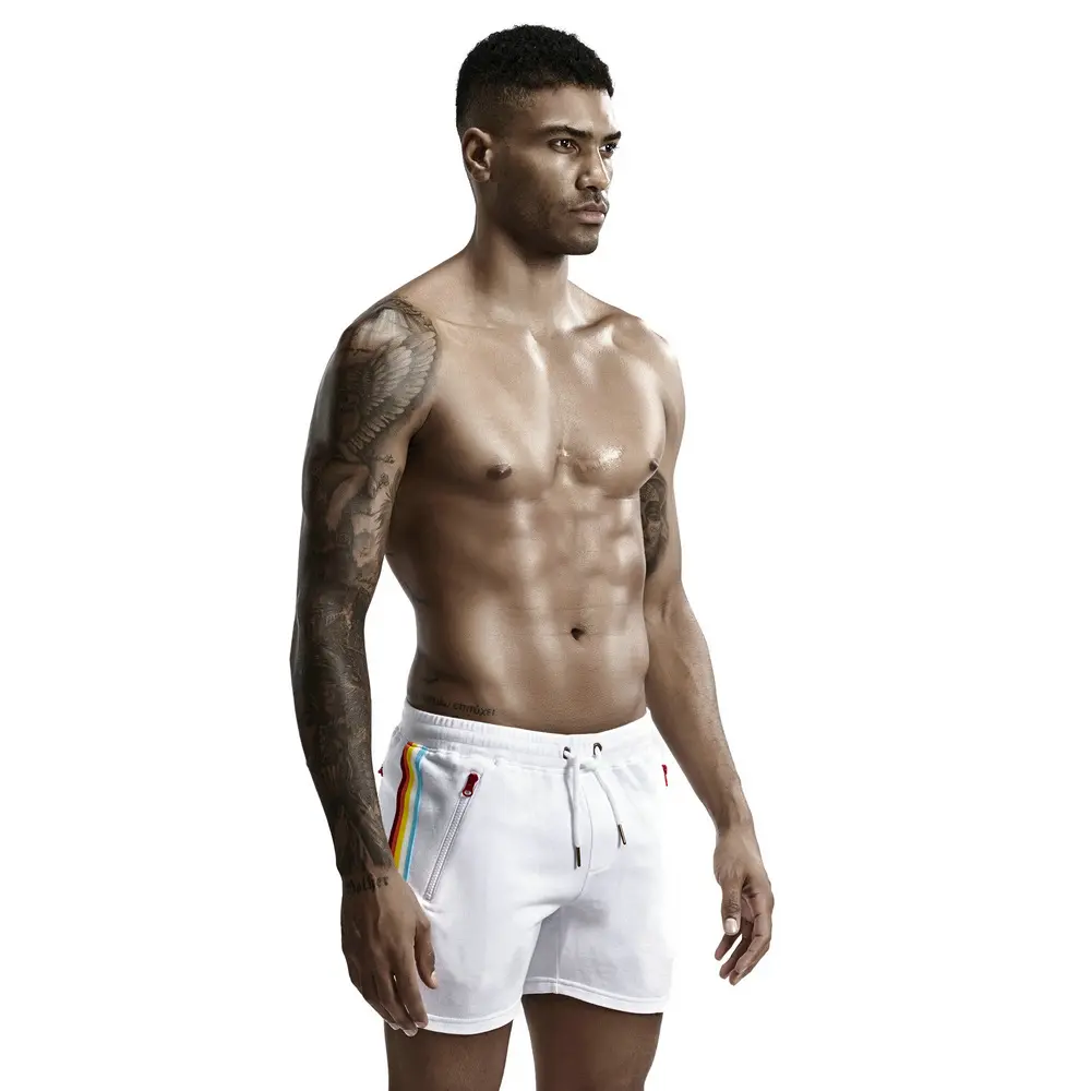 Adam Zero K0501 Muscular Slim Fit Men Fitness Sports Casual Short Pants Men Cotton Malaysia Seluar Pendek Lelaki Dark Blue