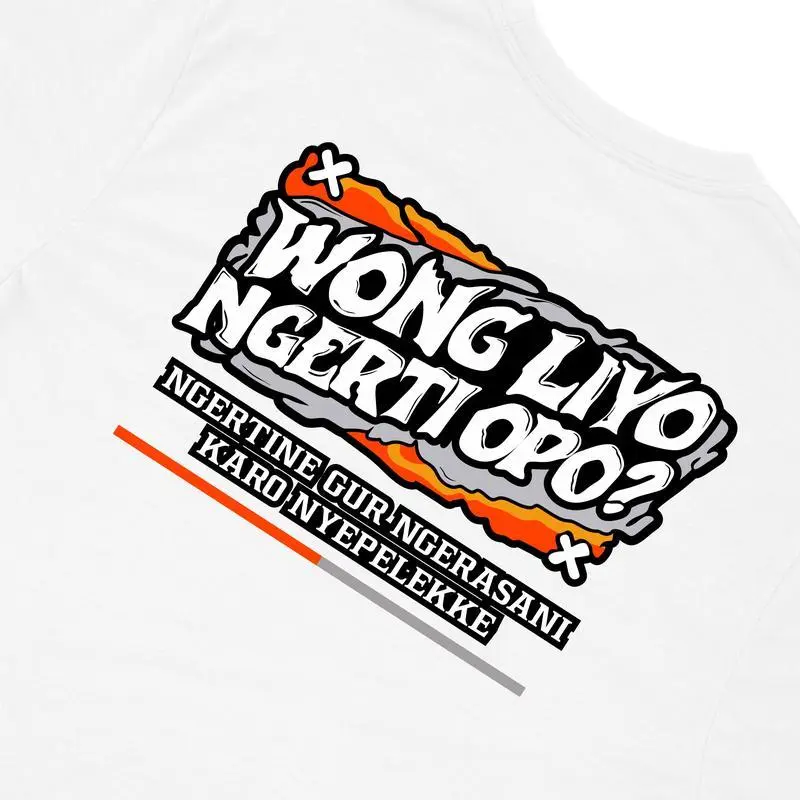 KAOS DISTRO ANAK ANAK DAN DEWASA KATA-KATA WONG LIO NGERTI OPO MERCHANDISE KATUN COMBED KEREN UNISEX Baju Fashion 6