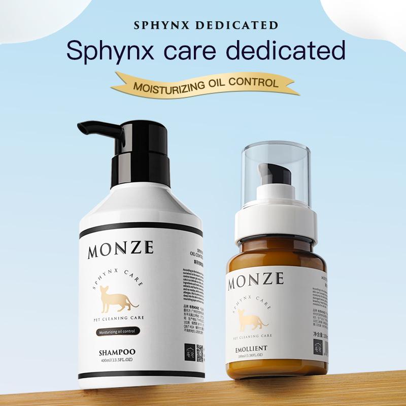 Sữa Tắm và Sữa Tắm cho mèo Sphinx, Monze, với chất tẩy rửa dầu nhẹ, 400ml, cho dầu gội đầu và sữa tắm cho mèo Sphinx 4