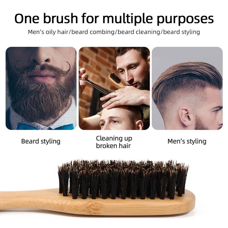 Product Introduction of Bamboo Handle Hair Brush, Hair Detangling & Styling Tool, Hairdressing Comb for Men, Professional Hair Styling Tools for Barber 7