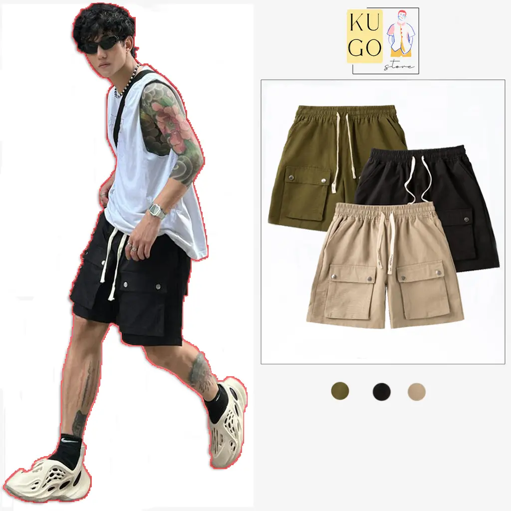 Quần Short Đùi Nam Kaki Túi Hộp - Phong Cách Thể Thao Hàn Quốc #3 màu Basic Menswear Sport