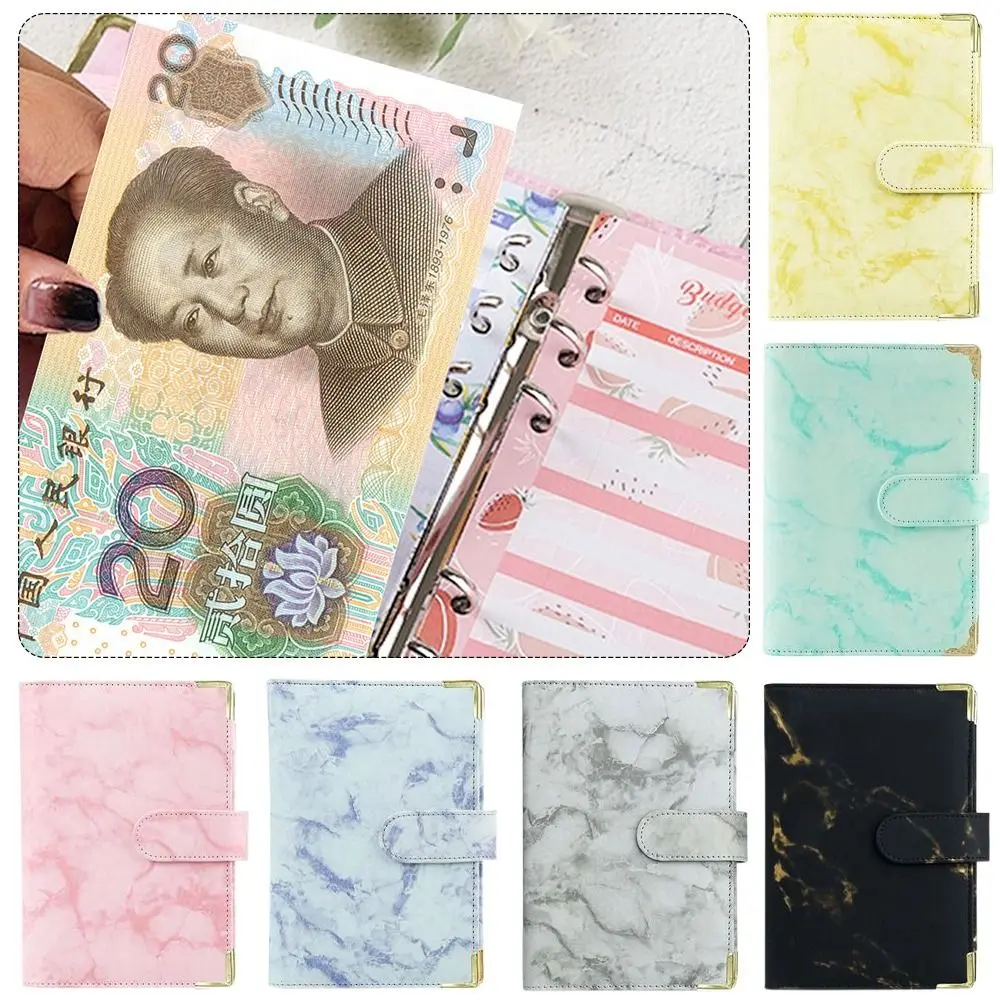New A6 Savings Notebook Shell Cloth Large Capacity Binder Cover Reusable Money Saving Children