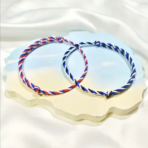 Gelang Tali Polos Pria Wanita Motif Corak 3 Warna