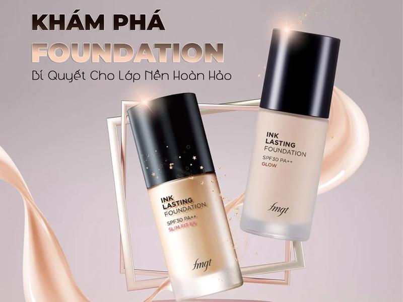 Kem nền lâu trôi căng bóng da Ink Lasting Foundation Glow fmgt The Face Shop (30ml) Trang Điểm Cosmetic Nữ Mỹ Phẩm