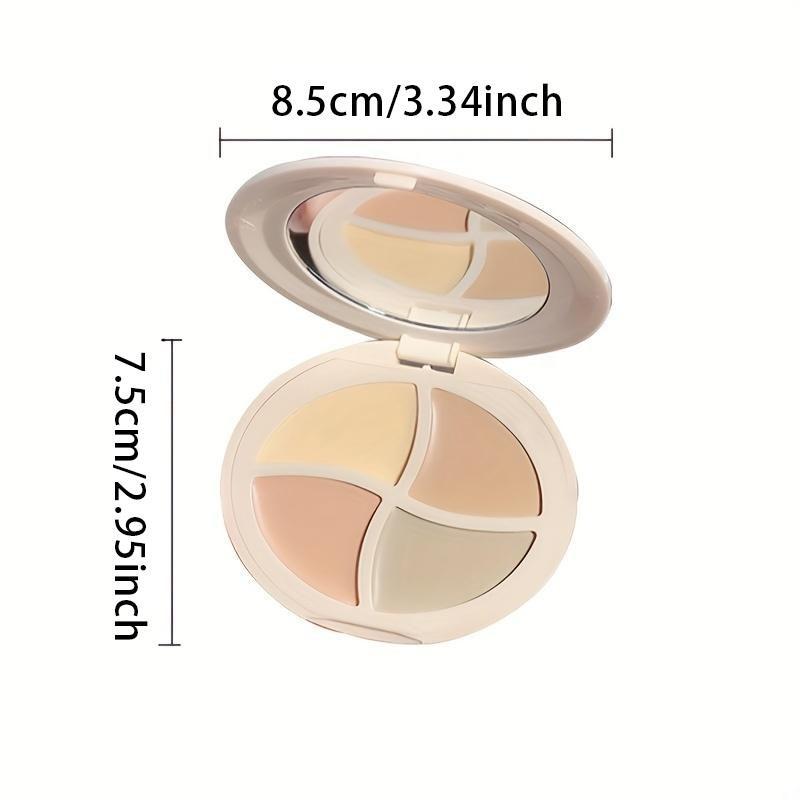 Product Introduction of Multi-purpose Long Lasting 4 Color Concealer, Versatile Hydrating Concealer Palette for Contouring, Acne Marks Dark Spots Covering 8