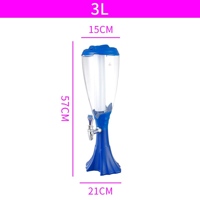 Tháp Bia (Bình Đựng Bia) 3 Lít Hình Ly Có Đèn Led Nhiều Màu Nhựa Cao Cấp An Toàn Bền Đẹp 4