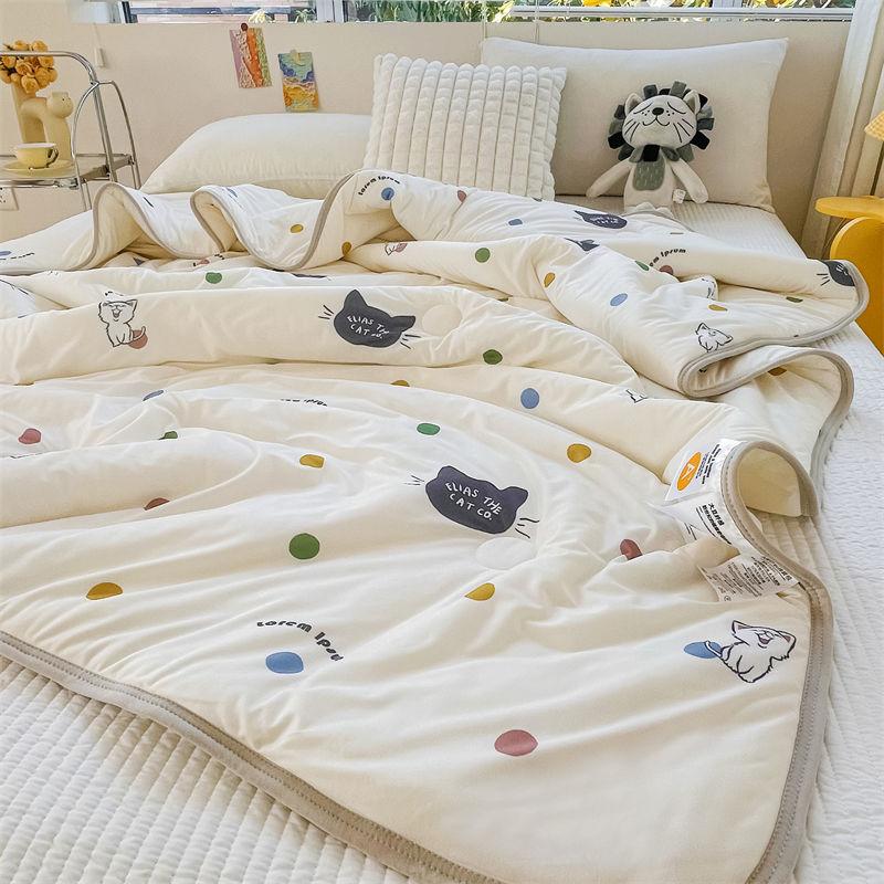 Product Introduction of 2025 Knitted Cotton Air Conditioning Quilt Summer Cool Quilt Washable Summer Children's Kindergarten Thin Summer Quilt Dormitory Quilt Core 0