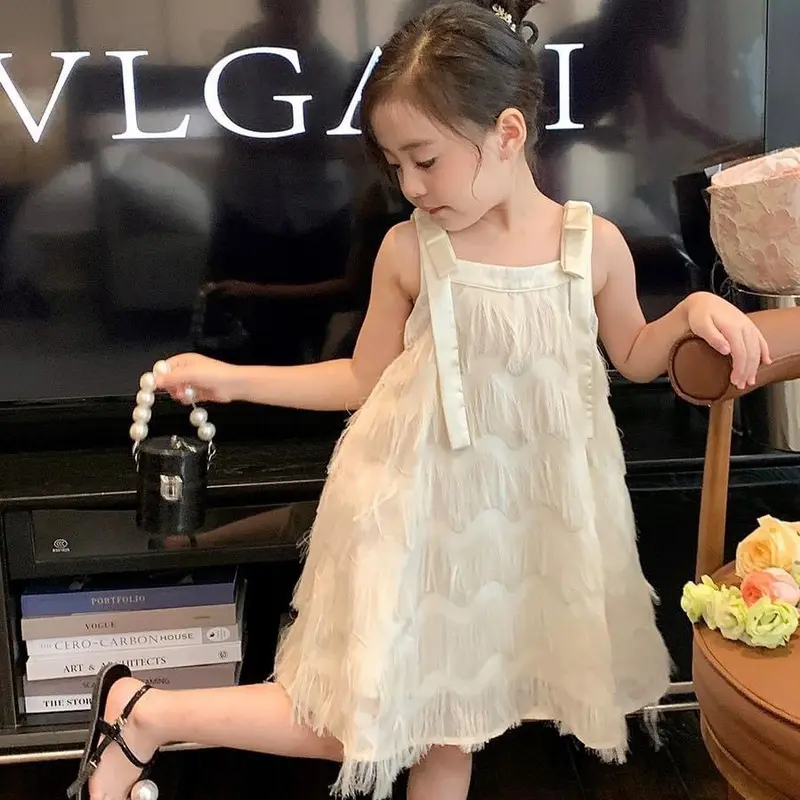 Kem House - Váy 2 Dây lông vũ cao cấp cho bé gái 7-44kg cho bé 0