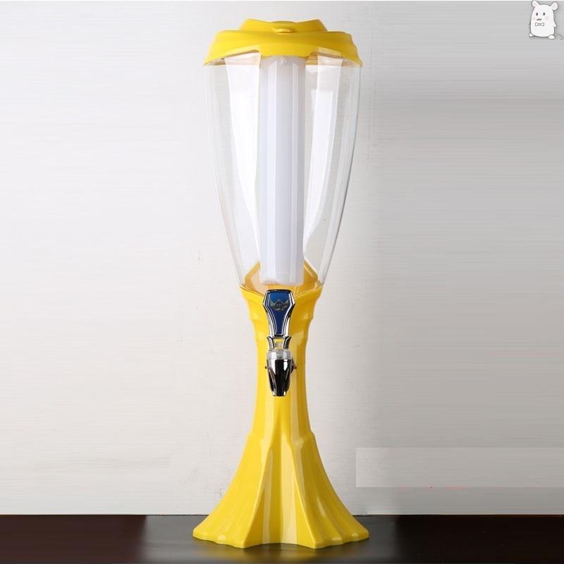 Tháp Bia (Bình Đựng Bia) 3 Lít Hình Ly Có Đèn Led Nhiều Màu Nhựa Cao Cấp An Toàn Bền Đẹp 9