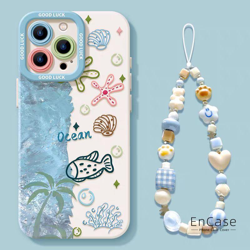 Ôpa Lưng Cho Redmi 14C 13C 13 9T 9 10A 9A A2 10C 10 9C NFC 11 11s A1 12 12C 12 A3 Note 14 9 8 10 10s 12 13 9s Note 14 11 12 13 9 10 Pro Max Plus Poco C75 C55 M3 C65 X6 Pro Mi 11 Lite Đại Dương Cá Sao Biển Hoạt Hình Dễ Thương Ốp Lưng