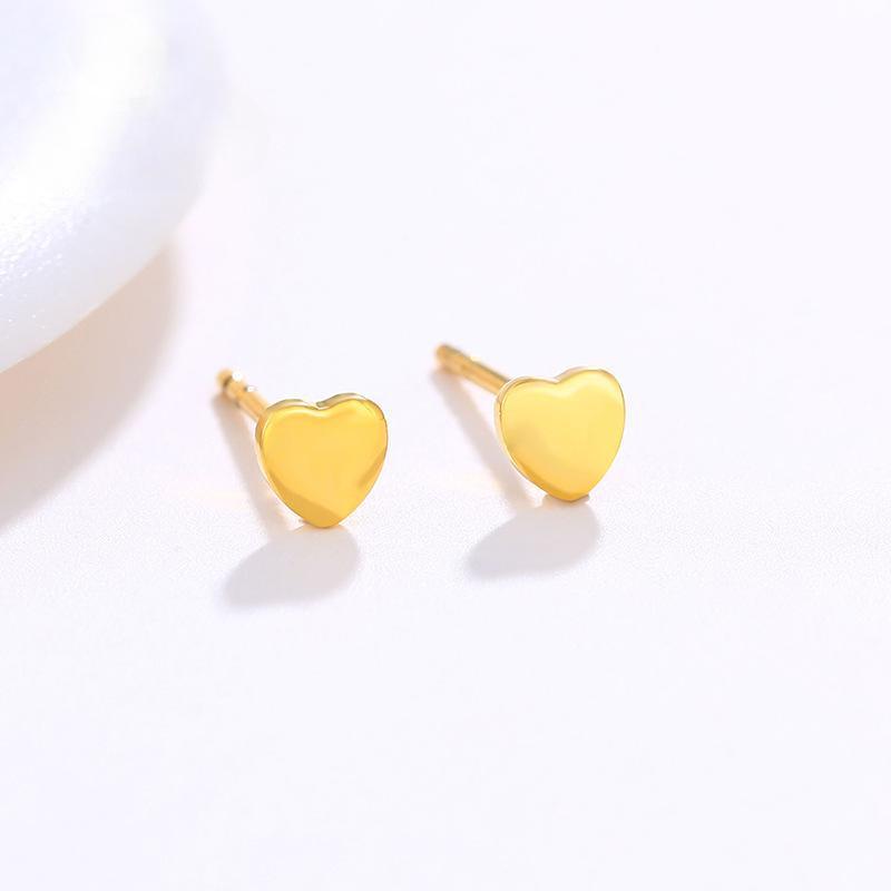 Bông Tai Hình Trái Tim, Thời Trang, Đơn Giản Và Nhỏ Gọn 2