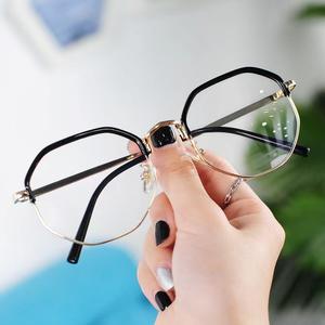 FS half frame round glasses unisex frame spec Korean fashion glasses eyewear specs silver pink spec glasses