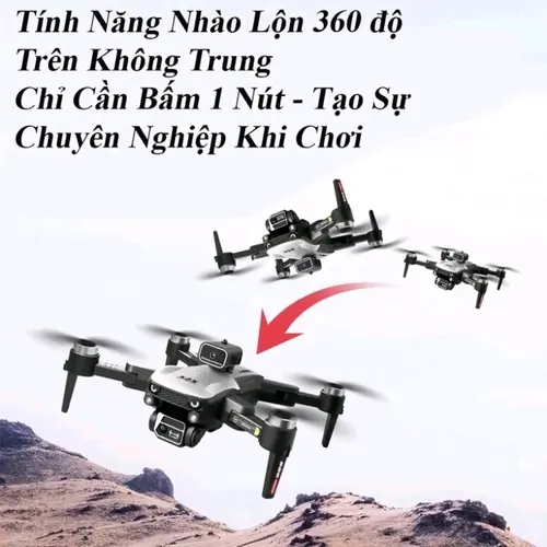 Tặng 3pin maxell- Flycam S2S pro max động cơ không chổi than-cảm biến vật cản 540° Drone Chụp Ảnh Đèn Camera Chống Rung Gimbal