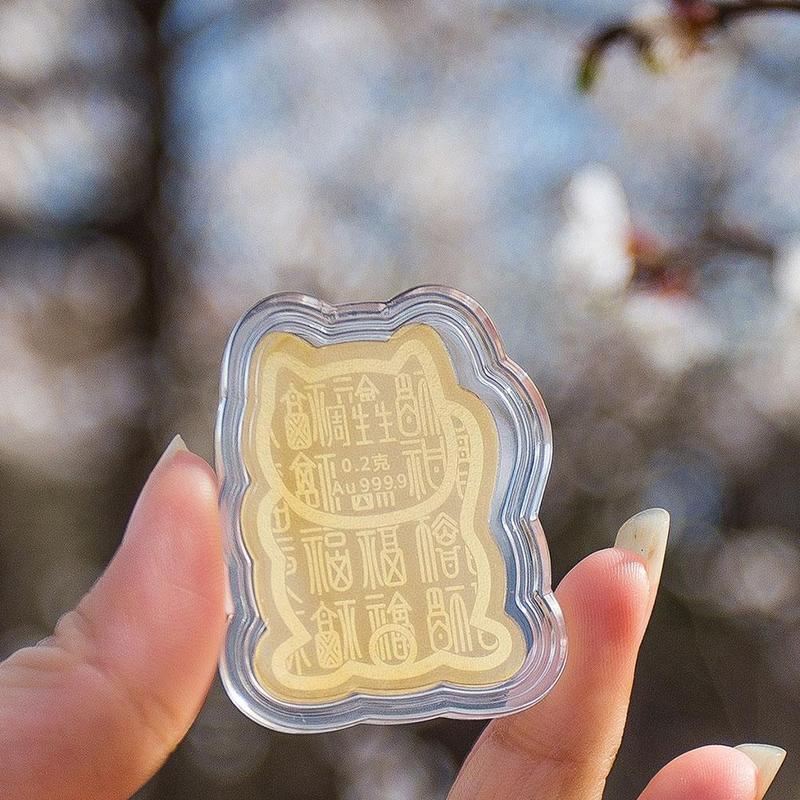 Product Introduction of 1pcs Lucky Cat Mobile Phone Foil Paper Phone Laptop Decorative Sticker 2024 New 14