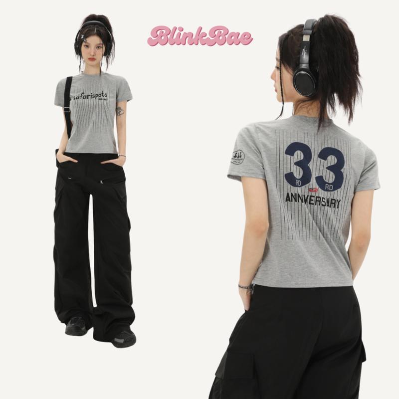 Áo Baby Tee 33 Anniversary Nữ BlinkBae Chất Liệu Cotton Cao Cấp Thiết Kế Thanh Lịch Thời Thượng 0