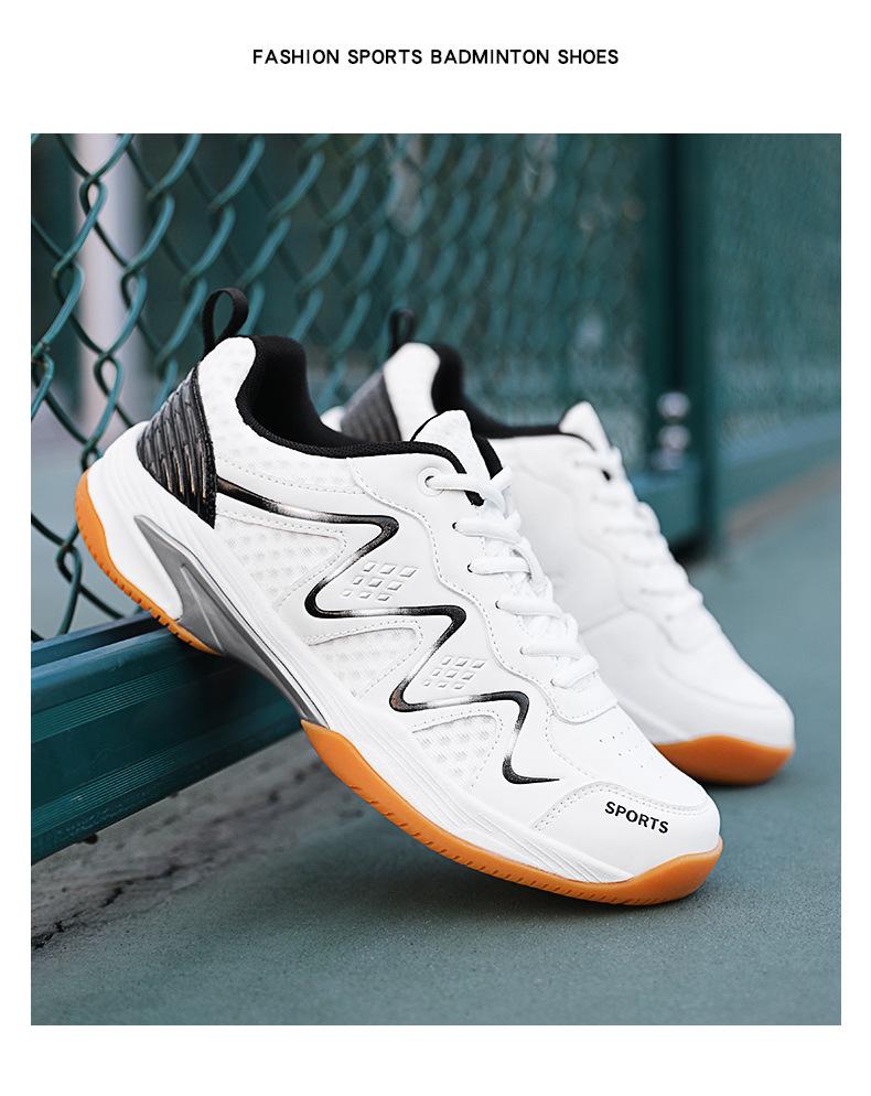 Product Introduction of Cross-Border New Arrival Badminton Shoes Men's and Women's Non-Slip Breathable Shock Absorption Sneakers Wear-Resistant Sneakers Outdoor Professional Training Shoes 11