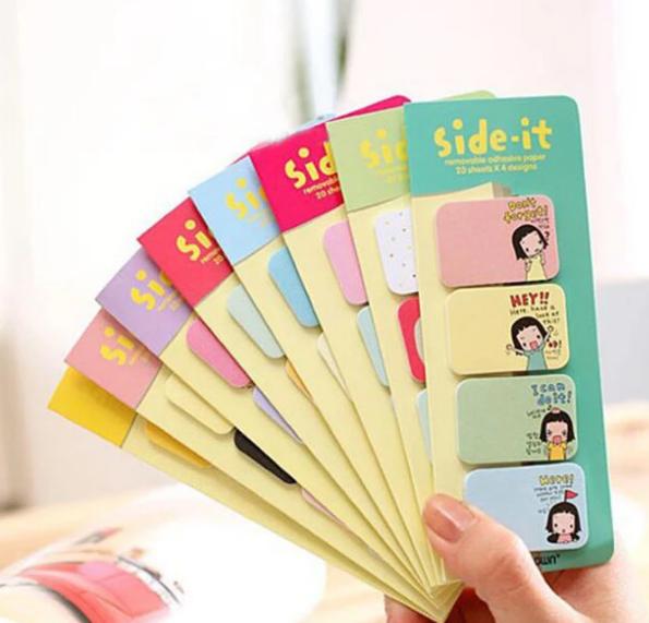 Cute girl side-it note sticky note Notebooks Office - TikTok Shop Malaysia