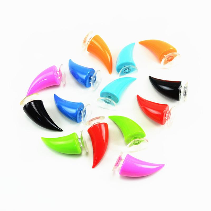 2Pcs Rubber Motorcycle Helmet Corner Horn Decoration Accessories with Suction Cup Soft Horn Headwear #469731 8