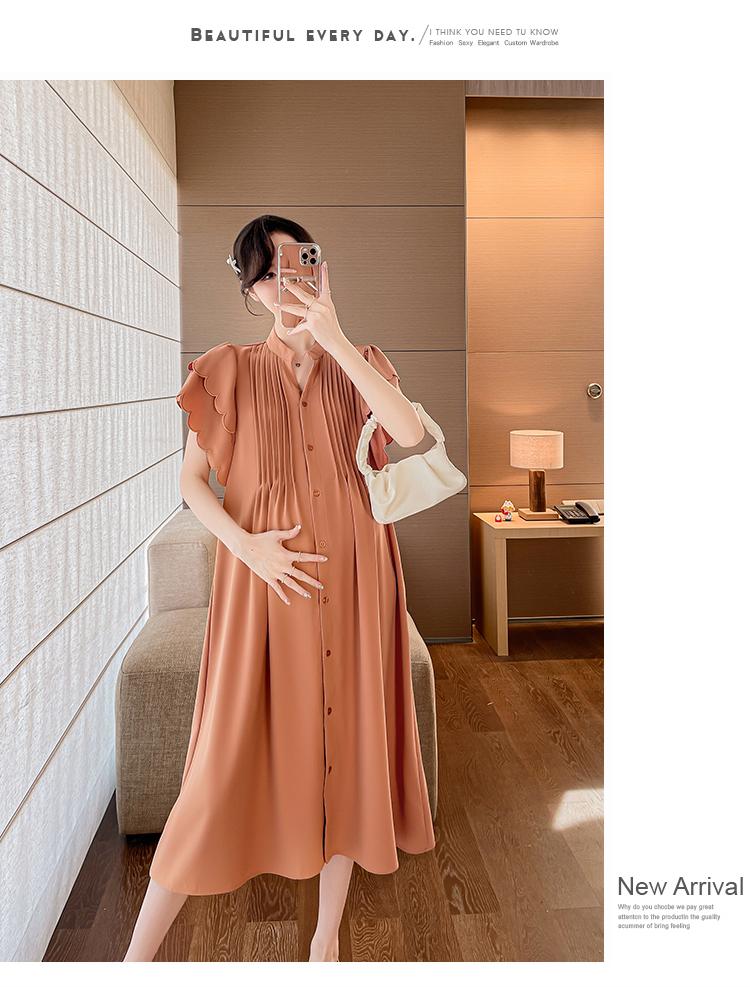 Product Introduction of E69990# Postpartum Embroidery Plus Size Womens Dresses Summer New Arrival Pregnancy Clothes Pregnant Mid-Long Breastfeeding Dress 9