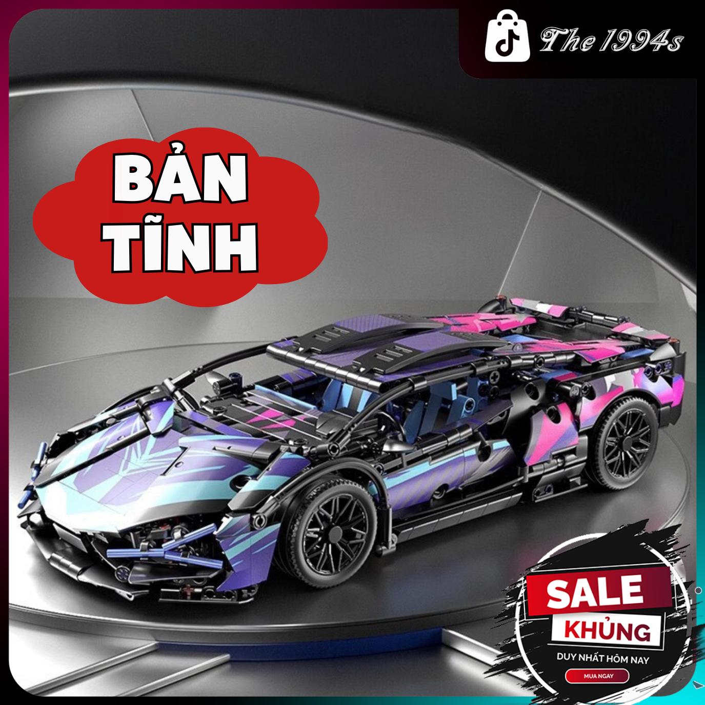 Mô hình lắp ghép xe Lamborghini cyperpunk 1:14