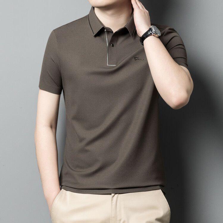 Áo Thun Cotton Paul, Heavyweight, ngắn Tay, Dáng Rộng Vừa Vặn, Cỡ Lớn, Áo Polo Thêu, Áo Nam, Hàng Mới Về Mùa Hè, Bán Chạy Tại Cửa Hàng, Có Bàn Đạp 1