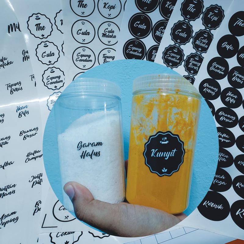 54 pcs Stiker Label Dapur | Kitchen Sticker Readystock. - TikTok Shop ...