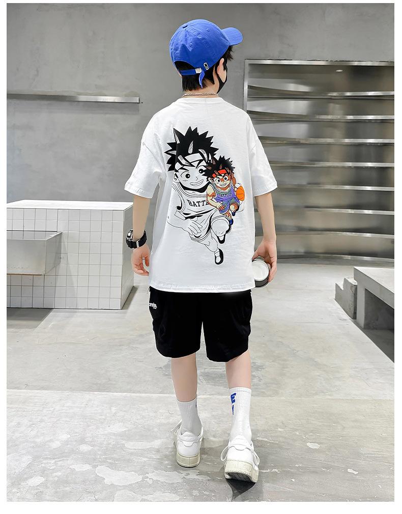 Product Introduction of Boys' Short Sleeve T-Shirt Summer 2025 New Children's Cotton Summer Boys' Trendy Top 13