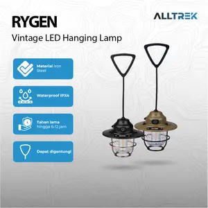 ALLTREK Hanging Lamp Vintage RYGEN Lampu Gantung LED Rechargeable