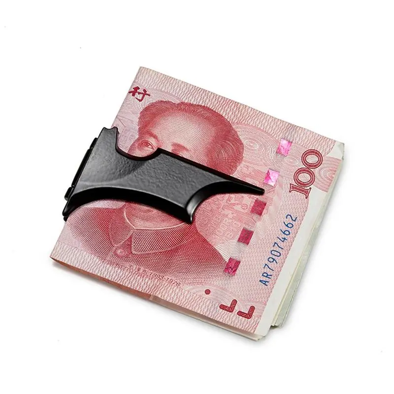 Bat Design Money Clip, 1/3 Counts Metallic Business Card Holder, Desk Organizer for Office Home School Student Teacher 2